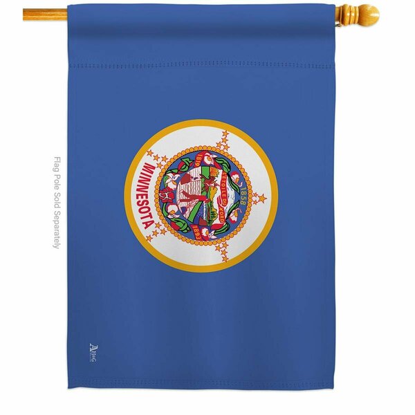 Guarderia 28 x 40 in. Minnesota American State House Flag with Double-Sided Horizontal  Banner Garden GU3902053